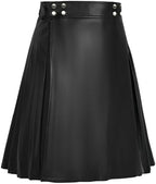 Mens Scottish Utility Kilts Vintage Gothic Pleated Skirts Vintage Traditional Leather High Waist Kilts
