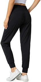 Haowind Joggers for Women with Pockets Elastic Waist Workout Sport Gym Pants Comfy Lounge Yoga Running Pants