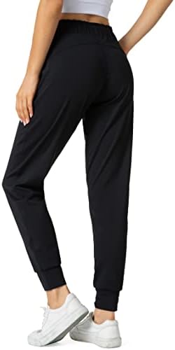 Haowind Joggers for Women with Pockets Elastic Waist Workout Sport Gym Pants Comfy Lounge Yoga Running Pants