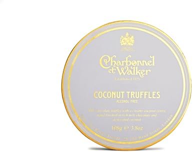Charbonnel et Walker Milk Chocolate Coconut Truffles, Alcohol Free, Creamy Coconut Center, 3.8oz, 108g