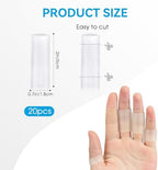 salbsever 20 Pcs Finger Sleeves Protectors Silicone Finger Sleeve Gel Finger Sleeve Protectors Finger Covers Cushions and Protects Rubber Finger Shields Provide Relief forCracked Finger