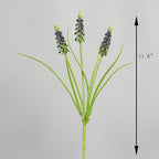 5Pcs Artificial Grape Hyacinth Branches 11.8In Fake Muscari Hyacinth Bouquet for Home Office Wedding Party Floral Decor (Purple)