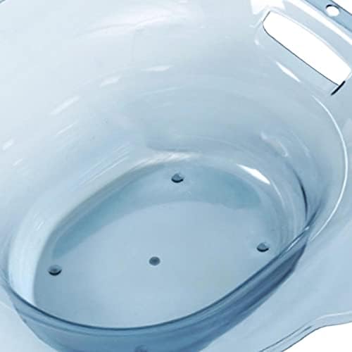 Generic Sitz Bath Basin for Toilet, Bidet Toilet Tub Anti Overflow, Universal, Reusable, Portable Hangable Steam Seat Hip Bath for Women Men Elderly, Blue