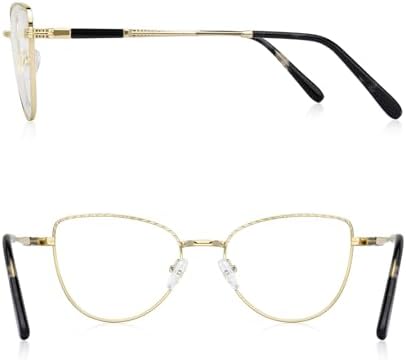 RB. Pilot Retro Cateye Reading Glasses for Women Blue Light Blocking Computer Glasses Spring Hinge Readers