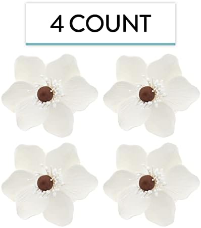 Global Sugar Art Poppy Anemone Sugar Cake Flowers, White, 4 Count by Chef Alan Tetreault