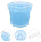 Ciieeo Artist Brush Basins 2-Pack Paint Brush Washer Buckets with Handle 6.02X6.02X4.52In Plastic Painting Water Containers for Oil and Watercolor Brushes