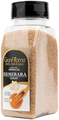 GranAroma Demerara Sugar, Sweets & Beverages, Cooking & Baking, Raw Crystals (14 Ounce)