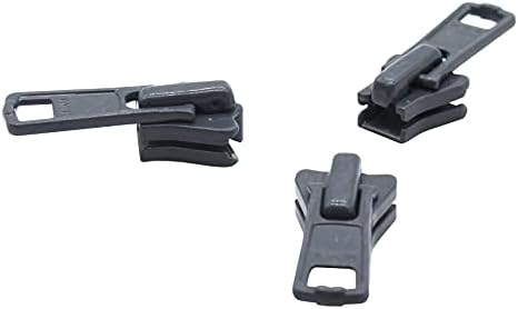 Zipper Repair Kit - #3 YKK Vislon Sliders - Color: Medium Grey #578-3 Sliders Per Pack - Made in The United States