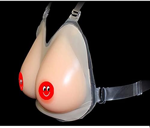 One-Piece Silicone Breast Implants Fake Breasts Fake Boobs Paste Breast Implants Crossdressing Fake Breasts for Men Crossdressers Bodysuit Transgender 1800g