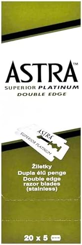 The Shave Factory Premium Shaving Set - Astra Platinum Double Edge Safety Razor Blades (100)