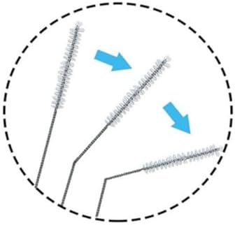 2 Pack Straw Cleaner Brush, Reusable Metal Handles Straw Cleaner Brush Extra Long for Stanley Mug 40, 30, 20 oz, 10mm Wide for Sippy Cup, Water Bottle and Tubes (Clear+Clear)