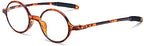 Round Reading Glasses for Women Men Retro Blue Light Blocking TR90 Ultra Lightweight Computer Readers