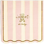40 Ct 5" Premium Baby Shower Cocktail Napkins – Gold Foil Paper Beverage Napkins for Baby Showers, Parties, and Celebrations – Partyware by Emergency Confetti