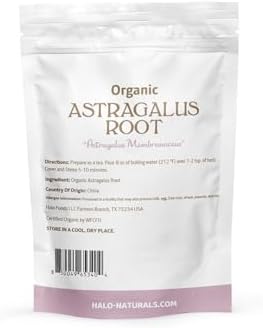 Organic Astragalus Root Cut & Sifted, 4 Ounces (Astragalus membranaceus) USDA Certified | Resealable Pouch| Packaged in The USA