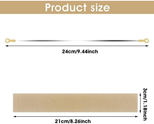 10 Pieces Impulse Sealer Replacement Parts 8 Inch Heat Seal Strips Replacement Element Grip Impulse Sealer Heating Element Service Spare Repair Kit, 200mmx2mm