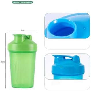Cekaso Protein Shaker Bottle Blender for Shake and Pre Work Out, Best Shaker Cup (BPA free) w. Classic Loop Top & Whisk Ball, Kitchen Water Bottle (Rose Pink/Clear Bottle, 16OZ-400ML)