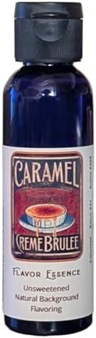 CARAMEL CREME BRULEE Flavoring by Flavor Essence (Unsweetened, Natural Background Flavoring) 2 Oz.| For Beverages: coffee/tea, shakes, smoothies, bar drinks. For Foods: baking, doughs, batters, frostings, yogurt