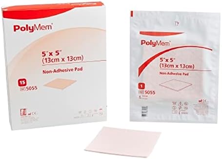 PolyMem Non-Adhesive Pad Dressings (5x5"""") (Box of 15)""""