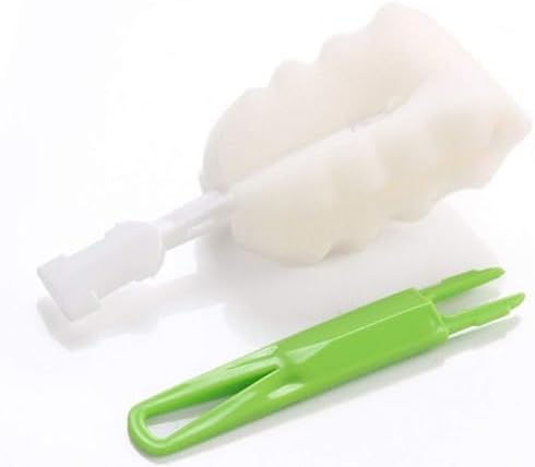 AKOAK 3 Pcs Sponge Ceaning Brush, Scratch Free Glass Cleaning Brush, 360 Degree Rotation, Deep Cleaning, Suitable for Goblets, Water Bottles, Kettles