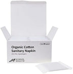 School Health - Organic Cotton Sanitary Napkins, Regular Absorbency, Ultra Thin Pads for Women - 50 Count