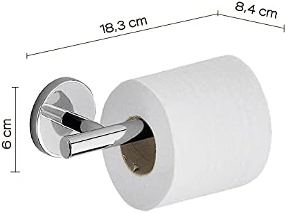 Gedy Cebu Chrome Toilet Paper Holder, Measures 6 x 18.3 x 8.5 cm and Weight 0.15 kg, Stainless Steel and Cromall Roll Holder, 10 Years Warranty, R&D Design