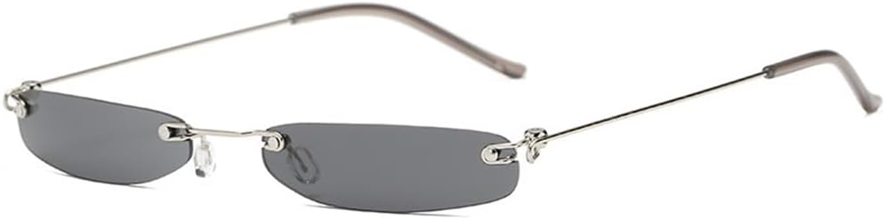 Men Women Blue Light Blocking Metal Rimless Tinted Lens Anti-UV Reading Glasses