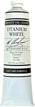 M. Graham & Co. Artist Oil Paint Titanium White Rapid Dry 5oz Tube