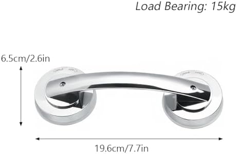 Joyzan Shower Handle Suction Bath Grab Bar, Bathtub Safety Cup Balance Steady Elderly Assistance Assist Bath Hand Rail Anti Slip Support Toilet Glass Bathroom Chair Stool Senior Injury Handicap Tub