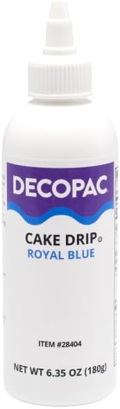 DecoPac Cake Drip, Royal Blue Color, Vanilla Flavor, Matte Like Chocolate, 6.35 oz