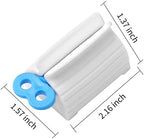 JIAKAI 2pcs Rolling Tube Toothpaste Squeezer Toothpaste Seat Holder Stand for Bathroom Accessories（Blue