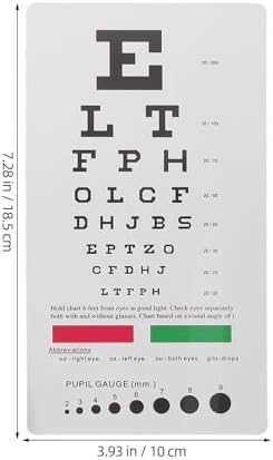 Eye Chart Eye Occluder Comprehensive Vision Testing Kit Use Exam Chart Distance