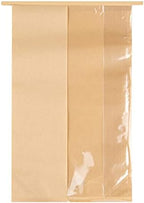 Restaurantware - Bag Tek 8.3 x 3.9 x 13.8 Inch Kraft Tin Tie Bags With Windows, 100 Resealable Bakery Bags With Windows - Flat Bottom, For Cookies or Coffee Beans, Paper Tin Tie Bags