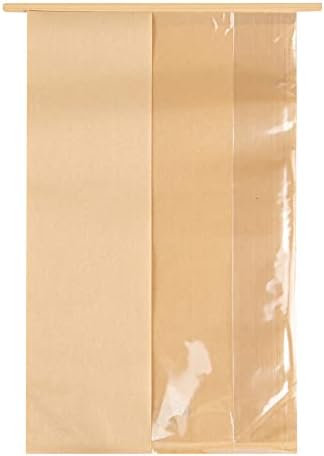 Restaurantware - Bag Tek 8.3 x 3.9 x 13.8 Inch Kraft Tin Tie Bags With Windows, 100 Resealable Bakery Bags With Windows - Flat Bottom, For Cookies or Coffee Beans, Paper Tin Tie Bags