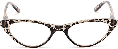 Readers The Brit Cat Eye Reading Glasses, Full Frame for Women +2.00 Brown Leopard (1 Microfiber Cleaning Pouch Included)