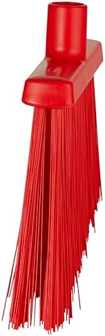 Vikan 29144 Broom,Angle Cut,Stiff,11",PP/PET,Red
