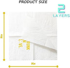 Drunk In Love Cocktail Napkins, 100 Pack Gold Drunk In Love Party Supplies Disposable Paper Luncheon Napkins in Bulk for Bridal Shower Engagement Wedding Bachelorette | 2-Ply, 5x5 Inches