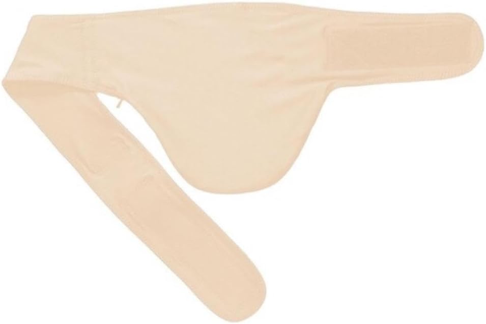EXTREME Beige Soft Vertical Ostomy Support Belt – Hernia, Colostomy & Urostomy Support for Men & Women (Left Side, Size 4 = 36" to 38")