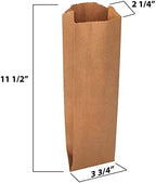 MT Products Kraft Wine Bags 3.75" x 2.25" x 11.5" - Disposable Paper Gift Bags - Pack of 100