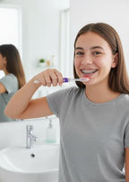 8 pcs V-Trim Orthodontic Dual Small Head Toothbrush with Interdental Brush at the end