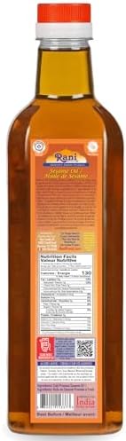 Rani Sesame Oil 33.8 Ounce (1 Liter) Cold Pressed | 100% Natural | NON-GMO | Vegan | Gluten Free