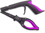 Grabber Tool 19" Aluminum Magnetic Claw with LED Light, Lightweight Foldable Reacher Grabber Pickup Tool, Gripper Grabbers for Elderly Grab Reaching Tool Trash Picker Grabber, Pink, By Luxet 2-Pack