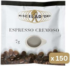 Miscela d'Oro Single Shot Espresso Cremoso Ground Pods, 150 pack