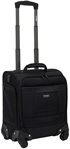 Wrangler 17" Underseat Spinner Carry-On Luggage, Black