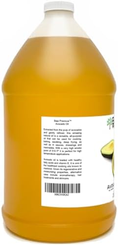 Baja Precious - Avocado Oil 100% Pure, 1 Gallon Jug, Food Grade Perfect for High Heat Cooking, Skincare, Hair Treatments, Soapmaking & More