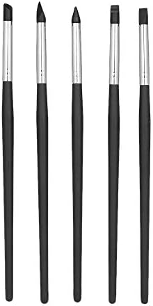 5pcs Black Dental Resin Brush Pens Dental Shaping Silicone Tooth Tool
