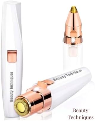 Finishing Touch Flawless Women's Painless Hair Remover, Rechargeable,White/Gold Eyebrow & Facial Trimmer: 2 in1 Rechargeable