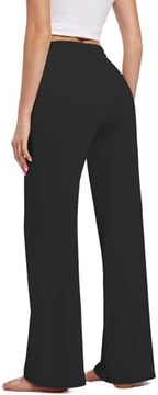 Womens Yoga Sweatpants Wide Leg Lounge Pajamas Pants Drawstring Workout Comfy Joggers Sweatpants Pants Pockets