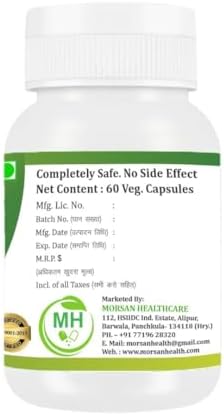 Morsan Healthcare's Kutki (Picrorhiza Kurroa) Capsules, Pack of 60 x 500 mg. Veg. Capsules | Containing Pure and Natural Herbs