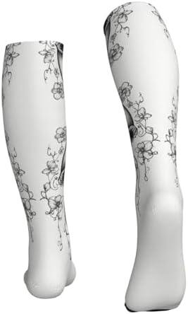 Jellyfish Pattern Print Compression Socks For Women & Men Calf Socks,15-20 Mmhg,For Travel Nursing Sports Flying