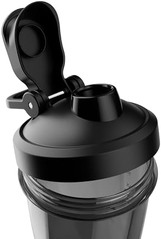 VOLTRX VortexBoost Electric Shaker Bottle, USB C Rechargeable Protein Shake Mixer, Shaker Cups for Protein Shakes and Meal Replacement Shakes, BPA-Free, Made with Tritan, Black